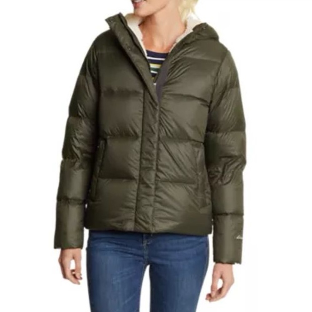Women's Stratuslite Down Faux Shearling-Lined Hoodie